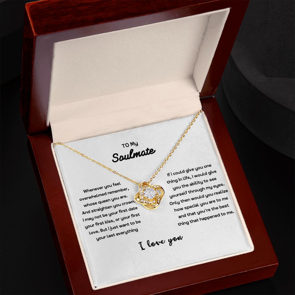 Love knot necklace to my soulmate