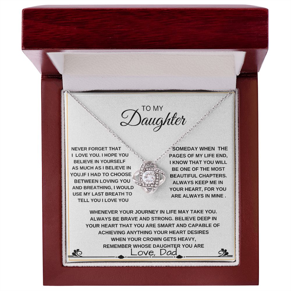 LOVEKNOT TO MY DAUGHTER FROM DAD