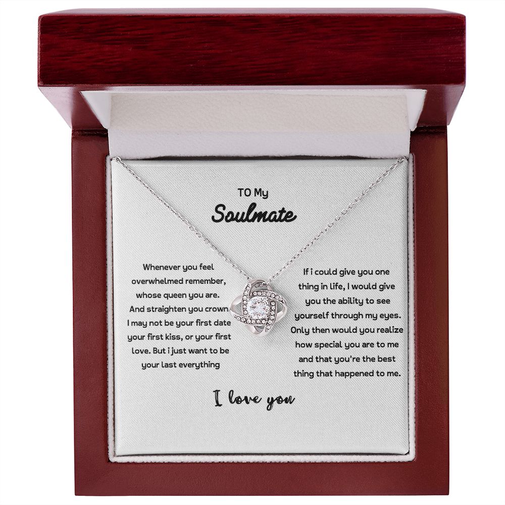 Love knot necklace to my soulmate