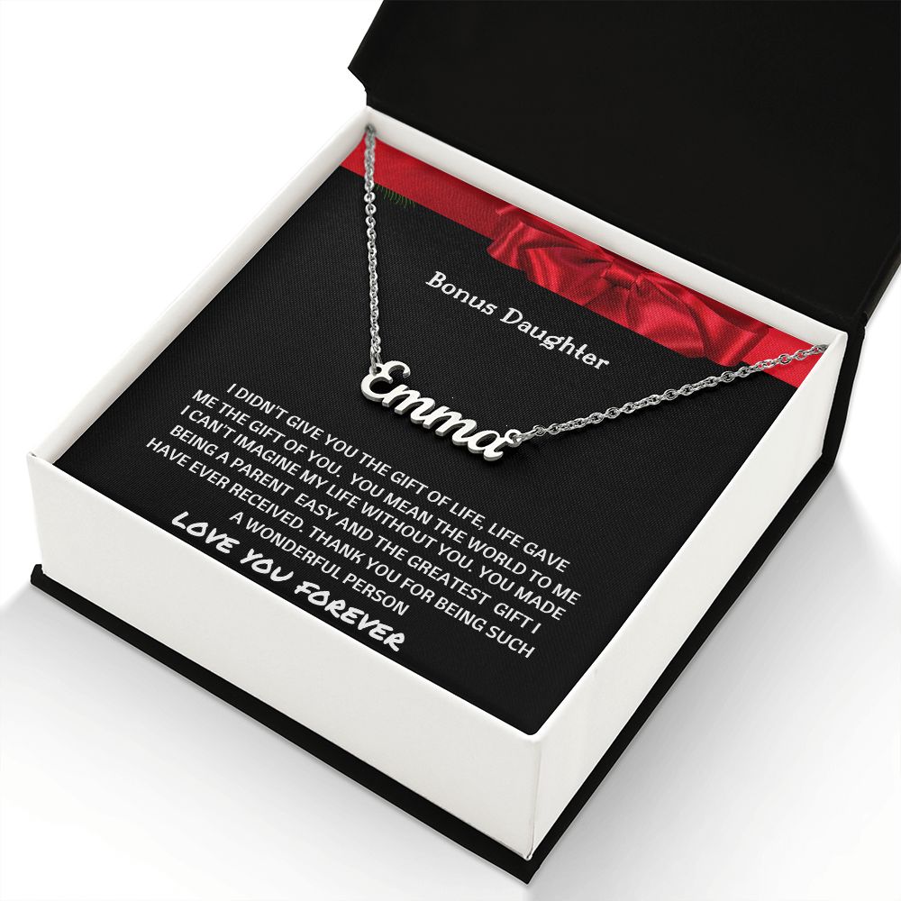 PERSONALIZED NECKLACE TO MY BONUS DAUGHTER