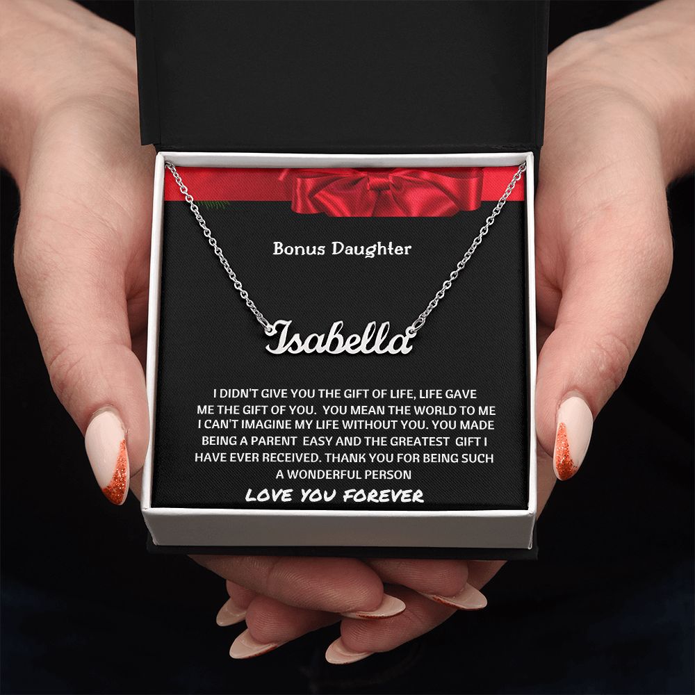 PERSONALIZED NECKLACE TO MY BONUS DAUGHTER